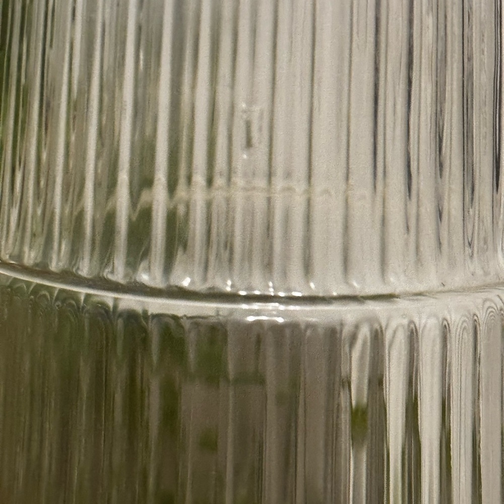 Clear Ribbed Glass Tumble Up - Picture 4 of 5